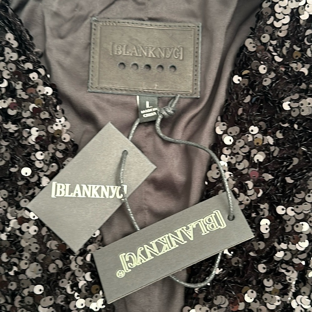 Blank NYC Break the Bank black velvet sequin blazer - Picture 9 of 13